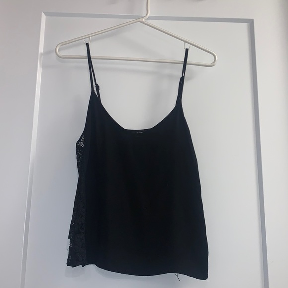 Black Cami Aritzia Tank with lace slides - Picture 3 of 6